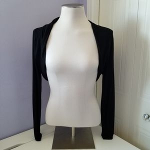 Long sleeve cover up Cropped black